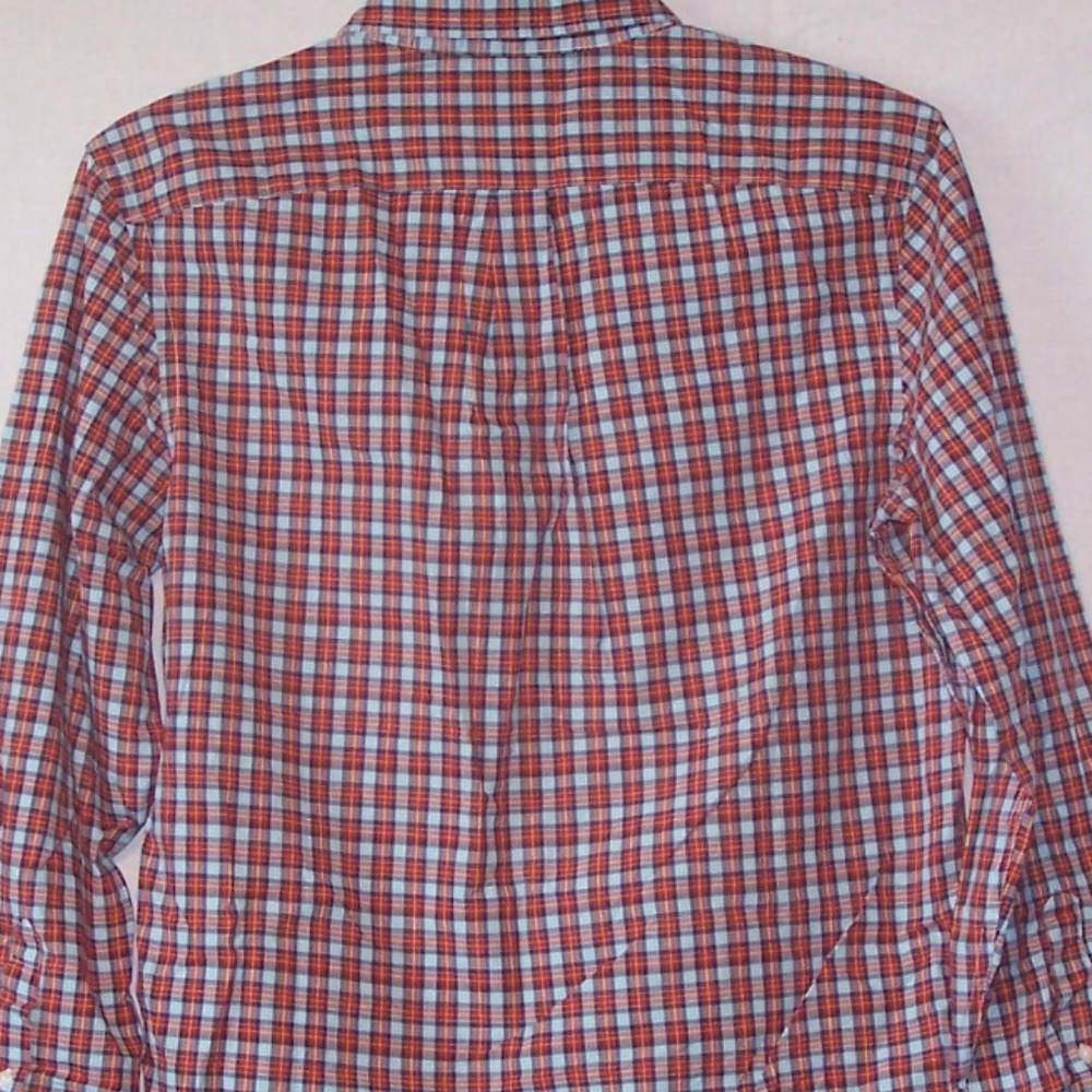 Gap Check Shirt Red & Blue Small v651 - Picture 2 of 4